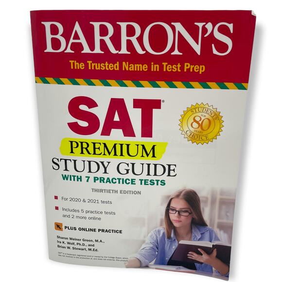 SAT Premium Study Guide with 7 Practice Tests (Barron's Test Prep) - Picture 1 of 5